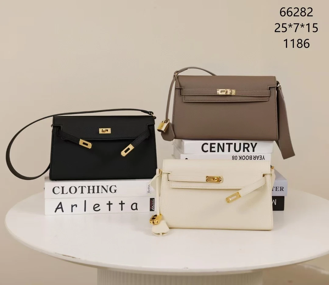 【维克萨斯】25寸春季新品经典百搭腋下包 真皮女包vs-66282