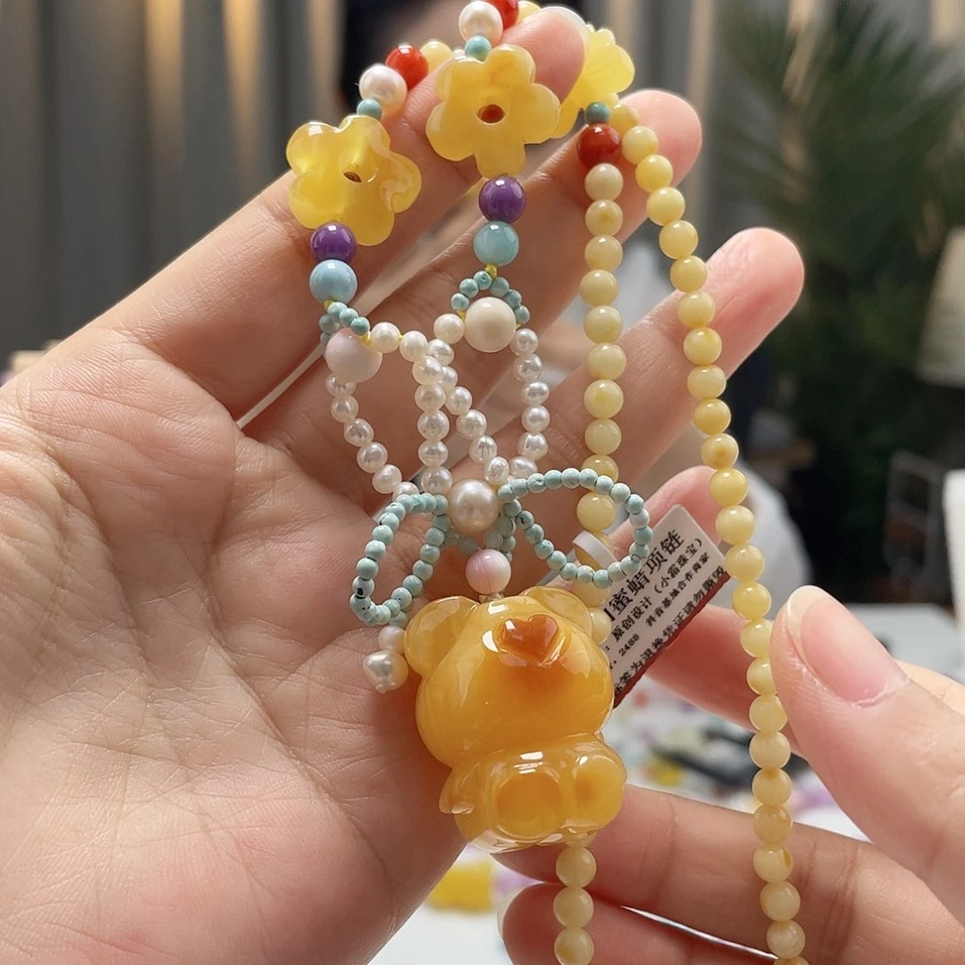 未镶嵌琥珀裸石蜜蜡吊坠