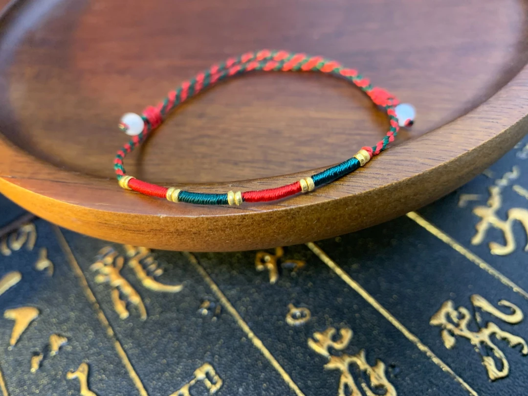 18K金细款转运彩绳显白精致 大气国风