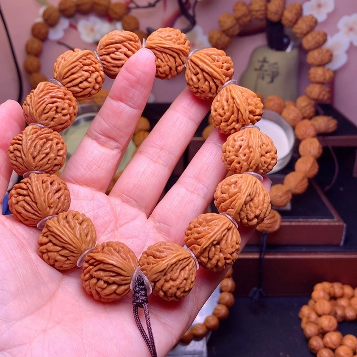 桃核手串殿**家龙纹桃核