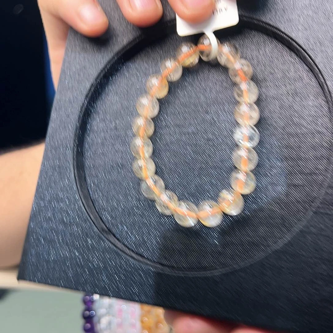 水晶手串未镶嵌金发晶
