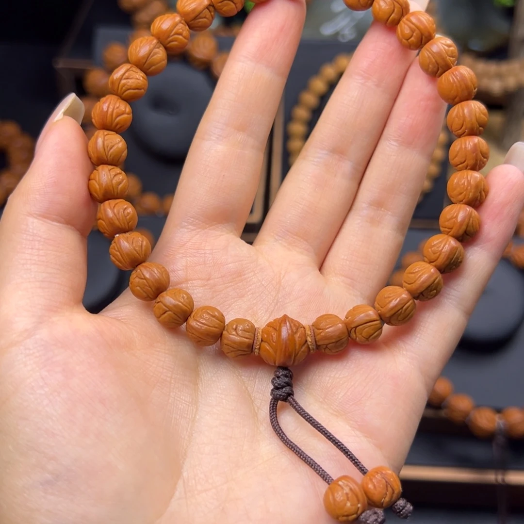 G***）手串桃核野生玉龙脊0.9