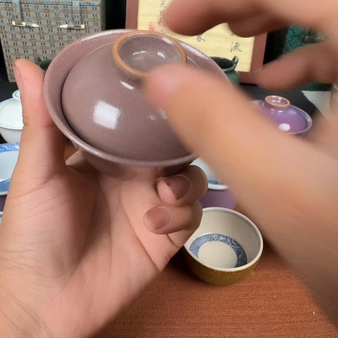 罗***～全原矿全手工盖碗