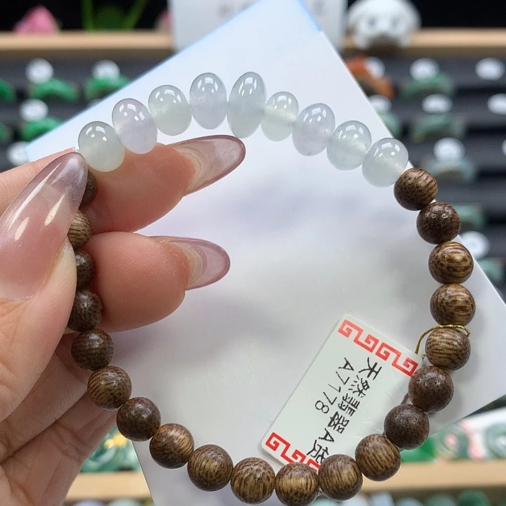 翡翠未镶嵌戒指手串