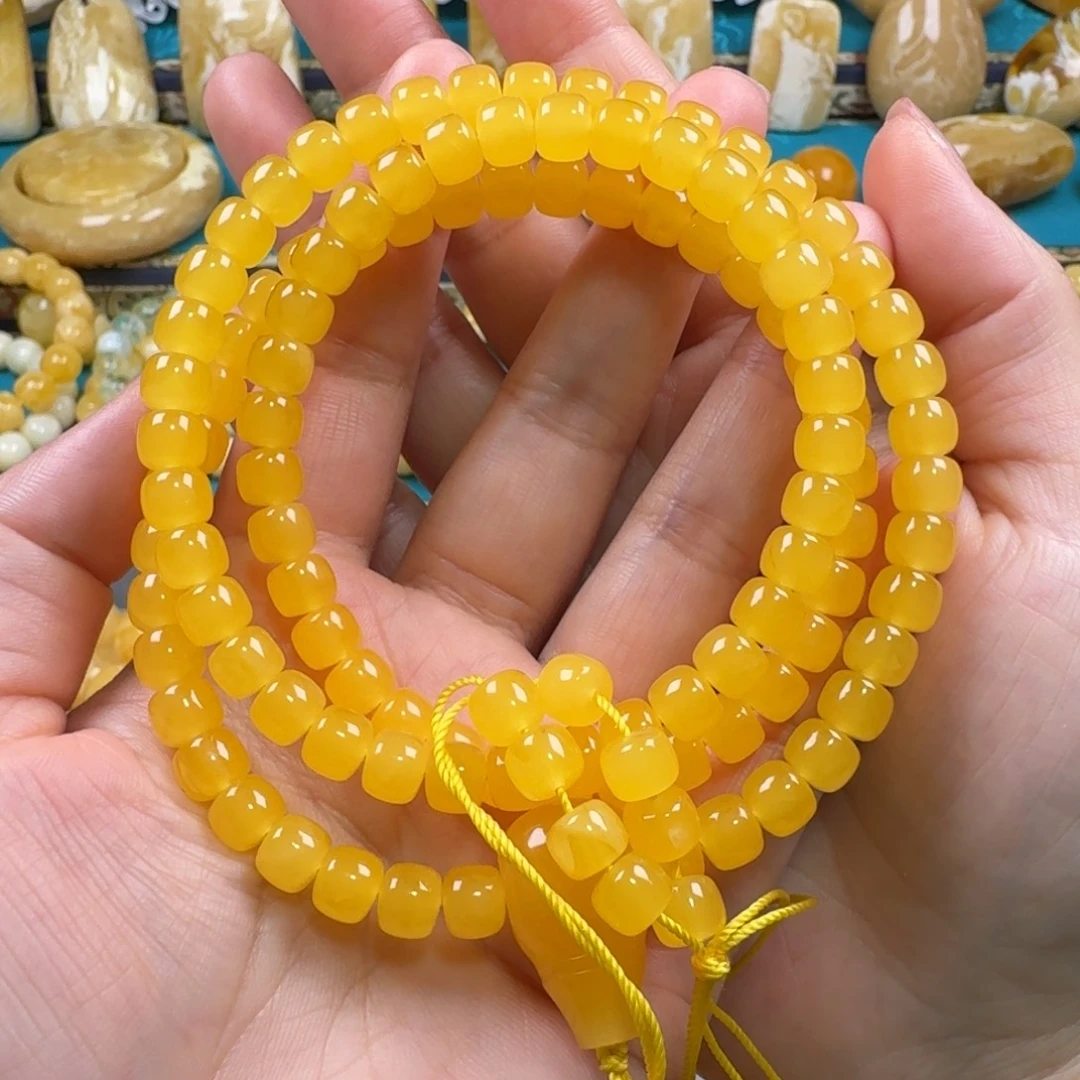 琥珀未镶嵌手链同料