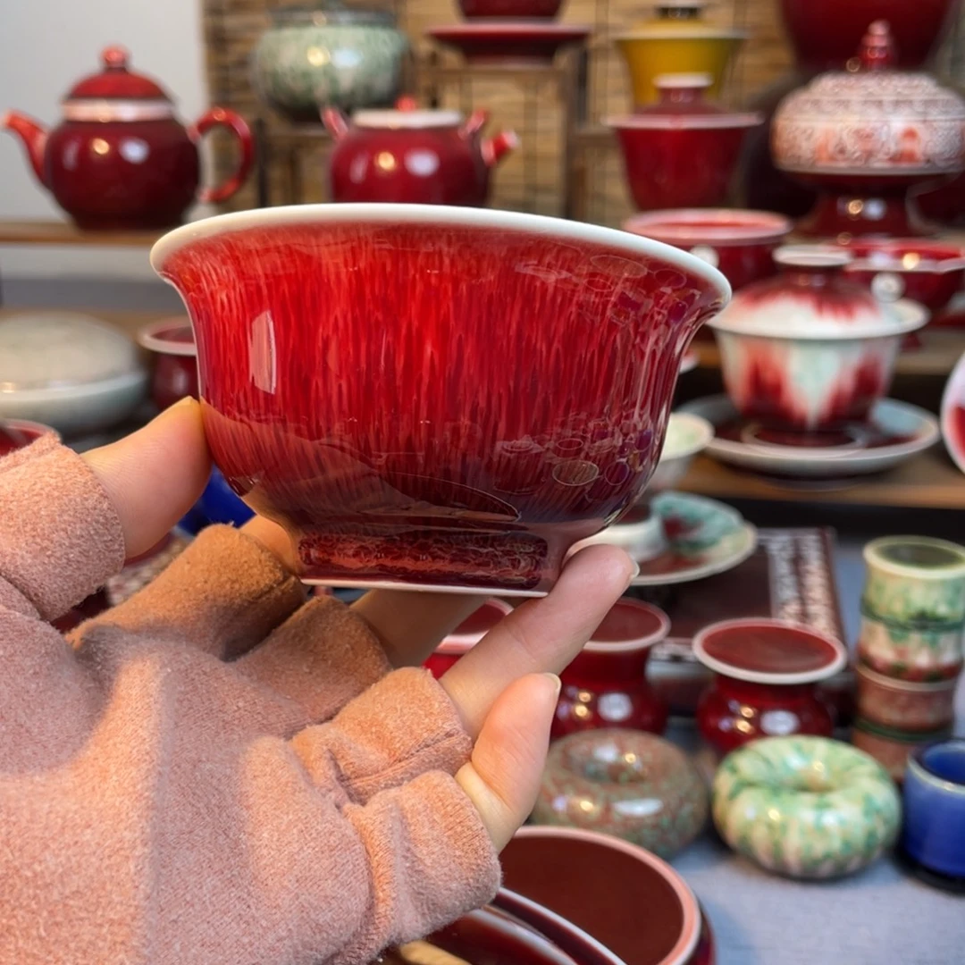 景德镇原矿陶瓷 压手杯