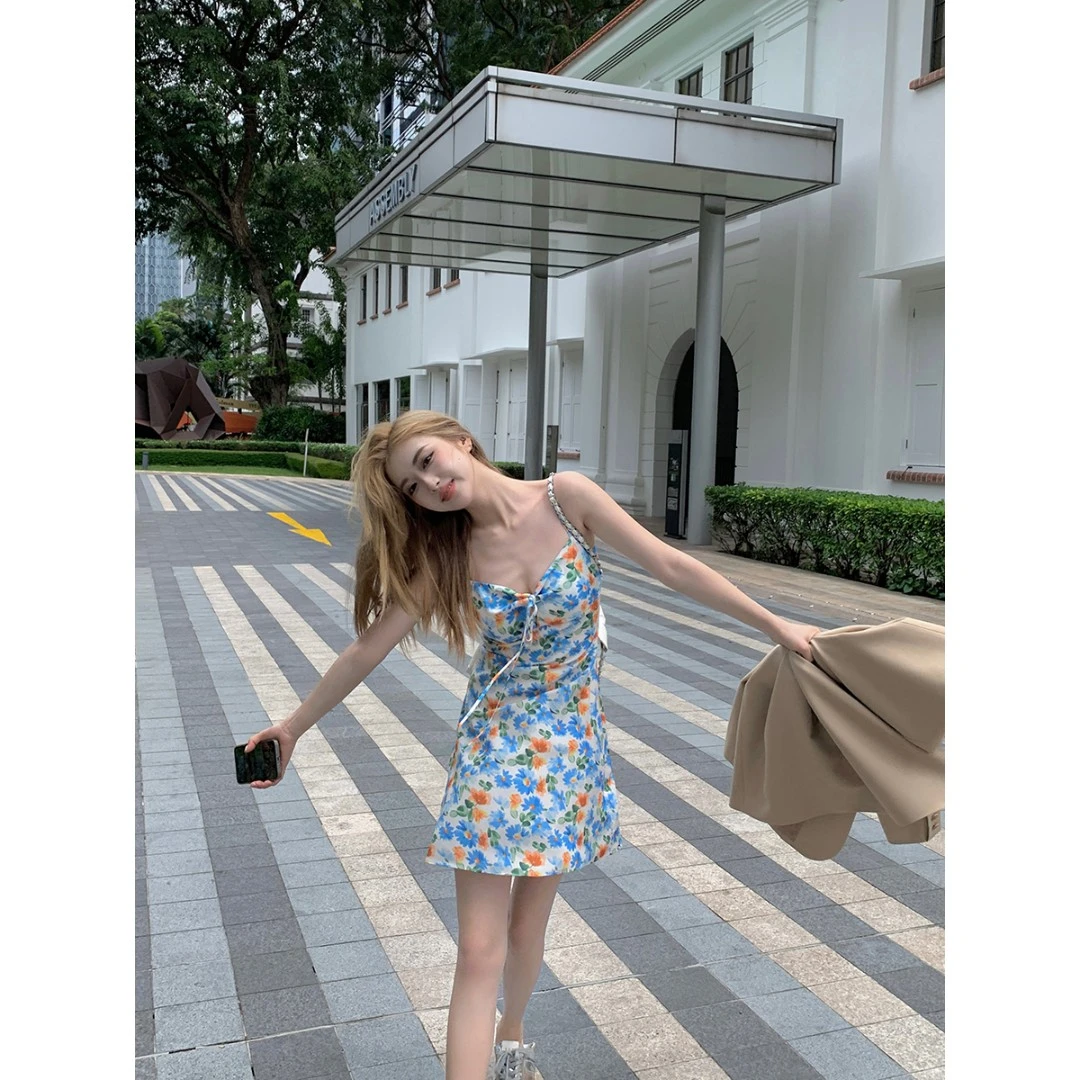FORNI × YOYO 贝拉桑格莉 蓝雏菊吊带裙