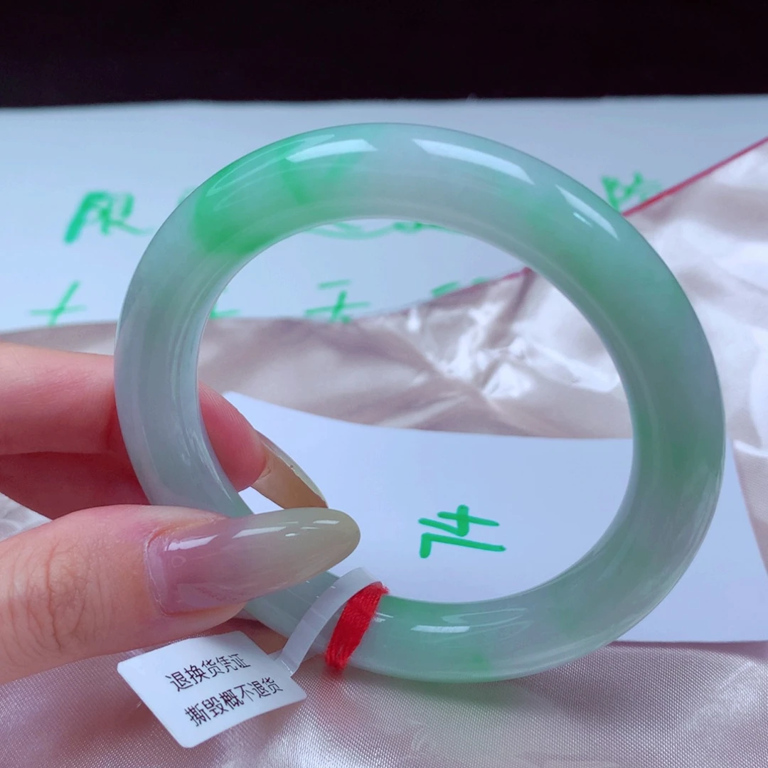 未镶嵌手镯翡翠天然缅甸翡翠A货手镯 74号