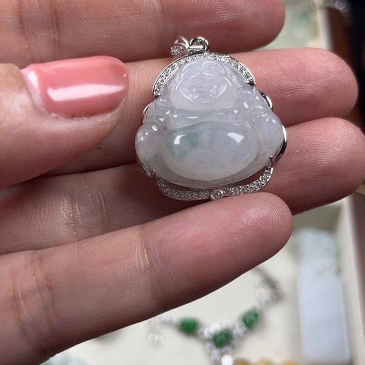 翡翠银S925镶嵌颈饰