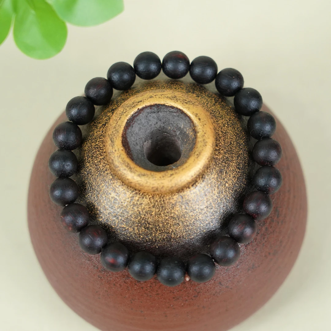 海南尖峰岭收藏级降真香卡8圆珠单圈文玩手串