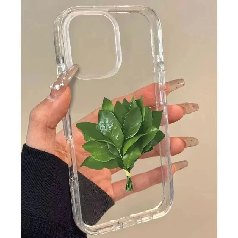 柚子叶适用iphone17promax手机壳苹果17透明15网红时尚16个性