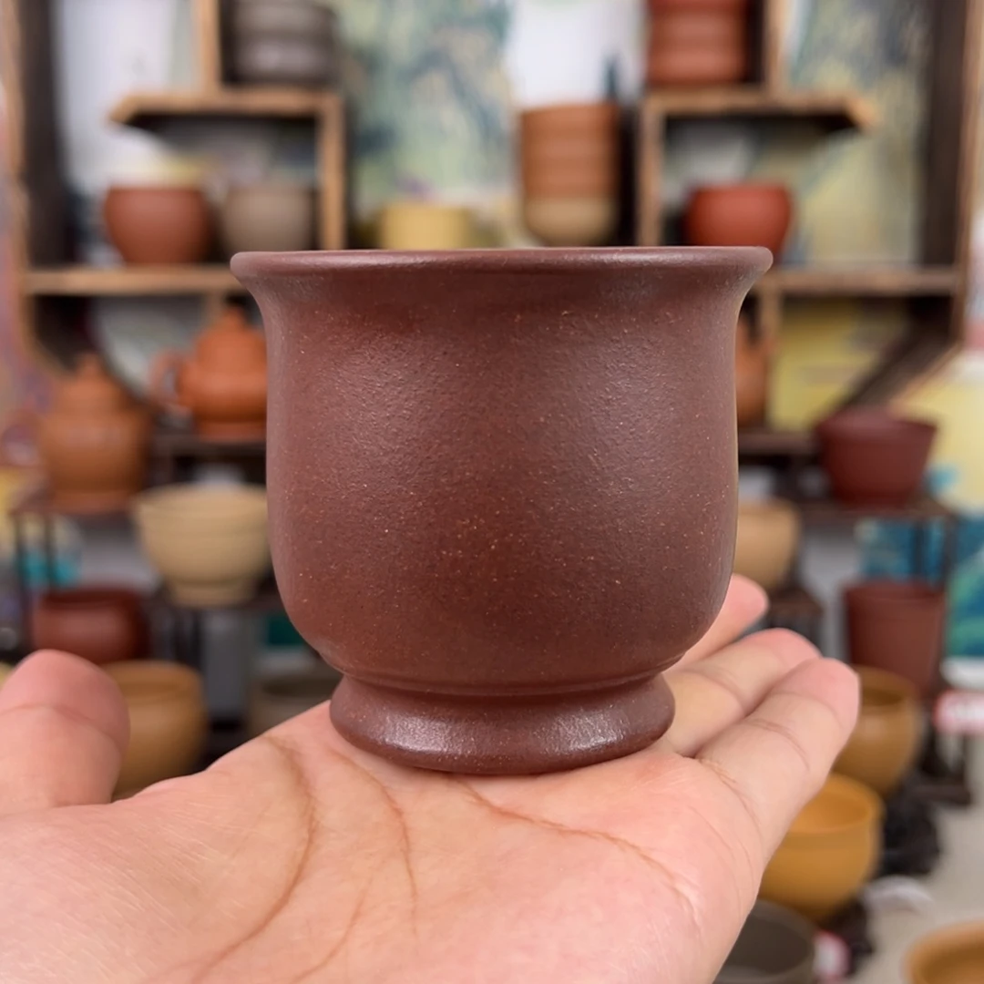 紫砂茶杯拙器甄选，纯原本矿。