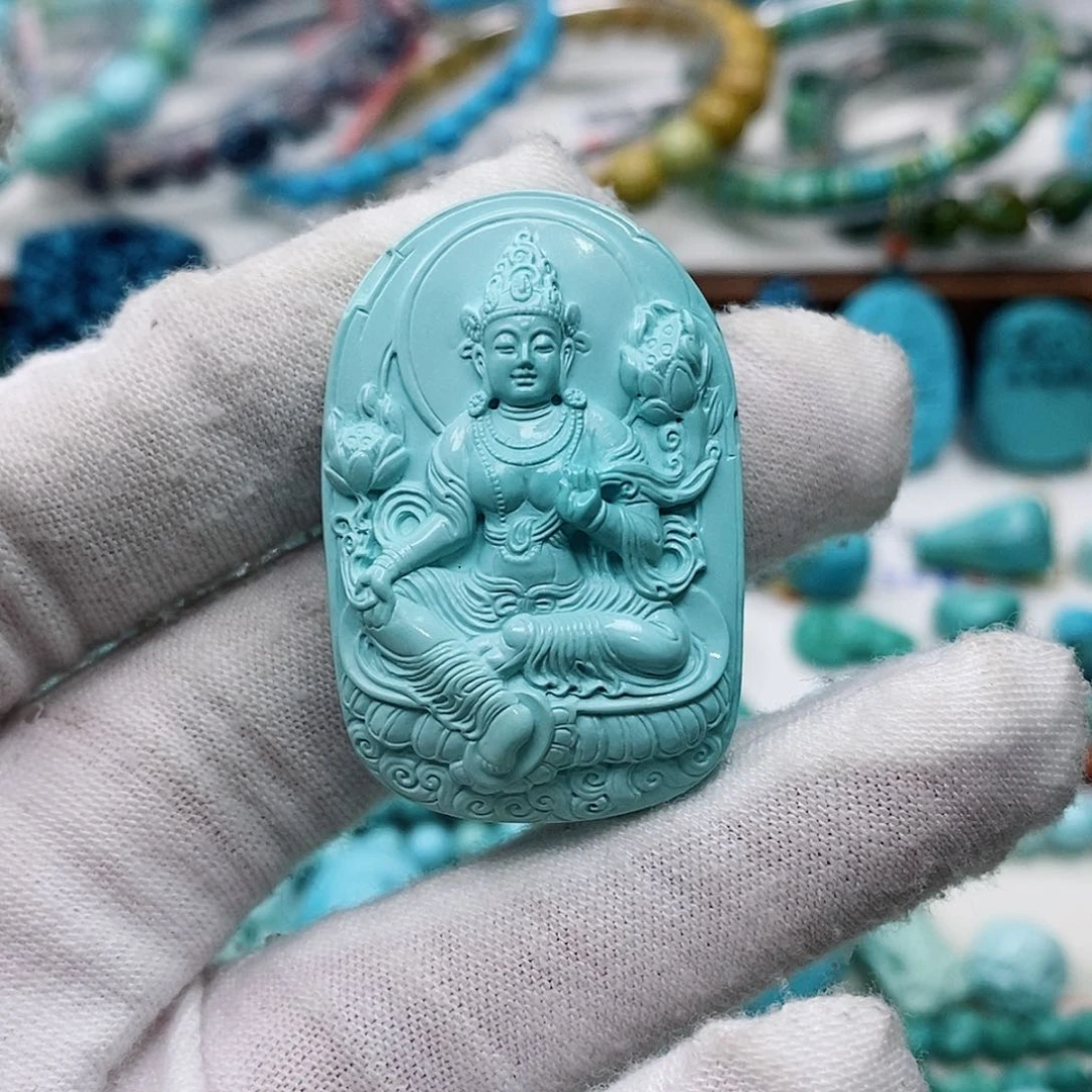 绿松石珠宝奇石未镶嵌食*梦