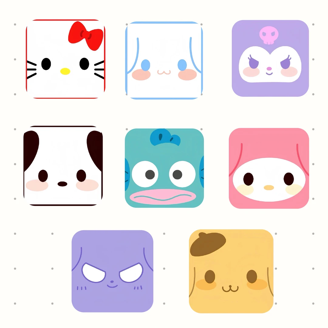 三丽鸥大脸异形系列吧唧