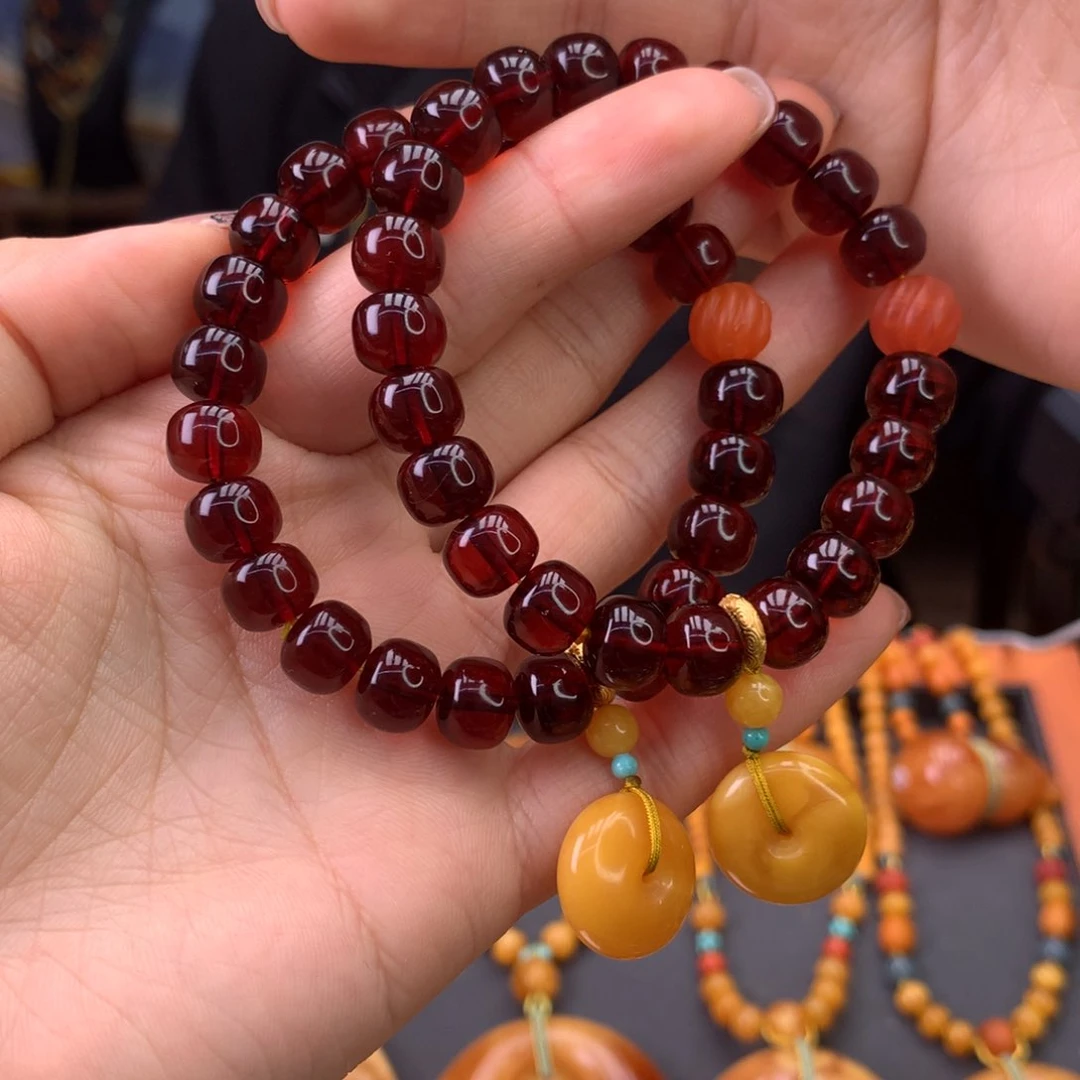 血珀手串未镶嵌多样性发一