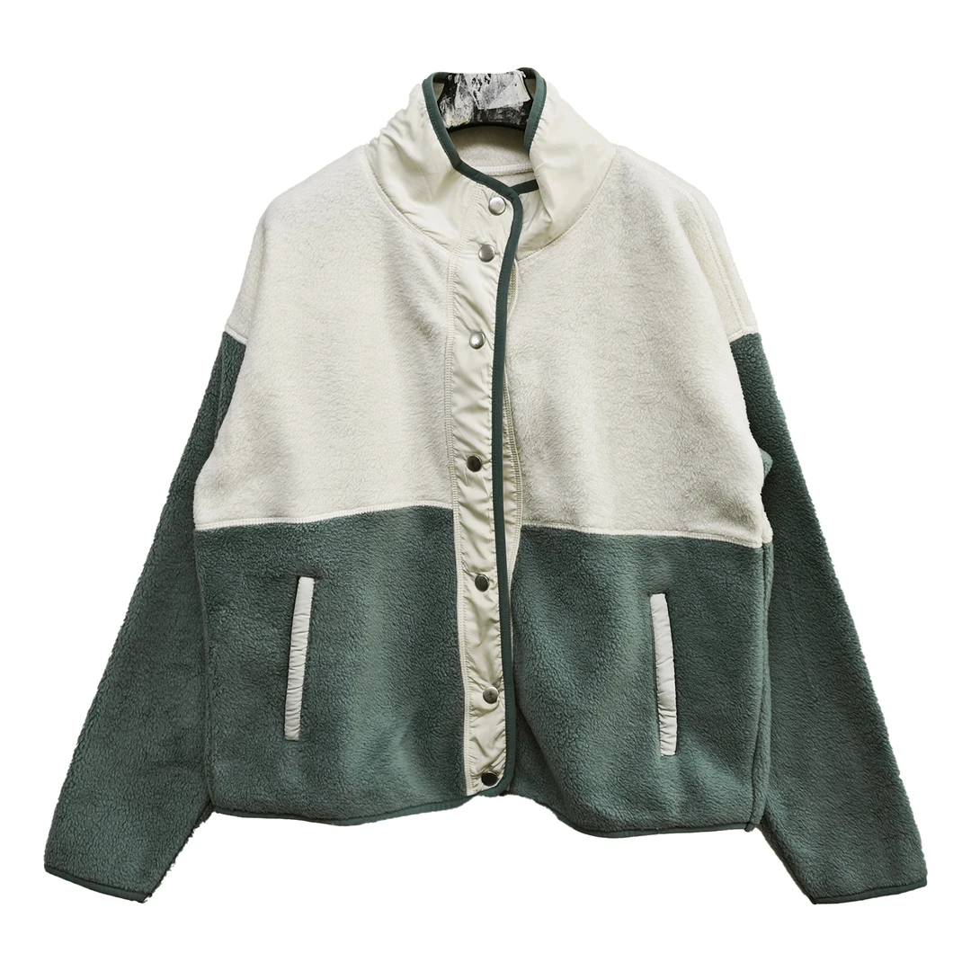 7043#拼色长袖外套时尚舒适休闲百搭