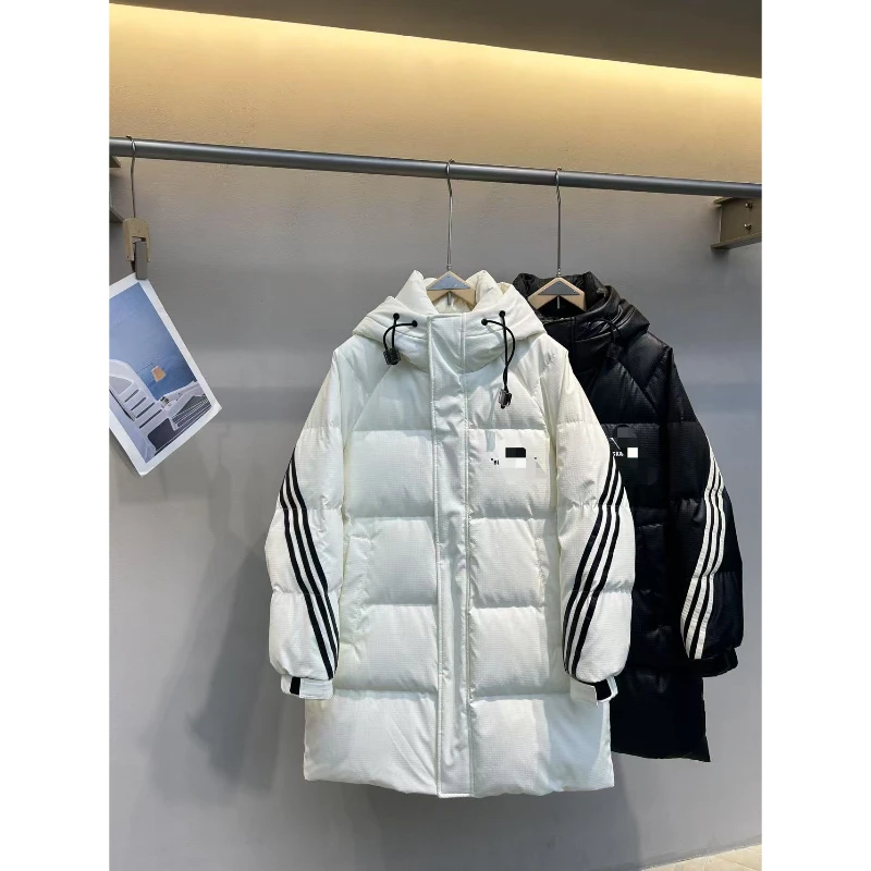 【帅姐自留】男女同款情侣亲子款秋冬三条杠羽绒防寒服时尚显瘦6502