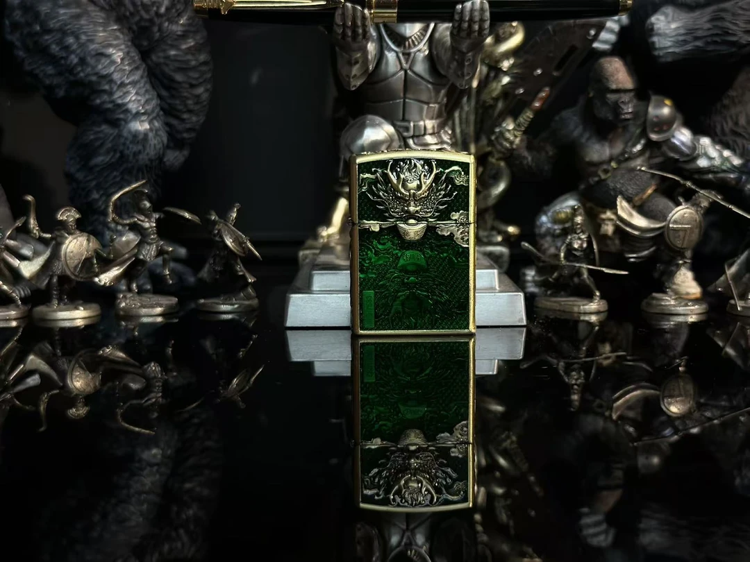 青铜招财龙头 龙凤呈祥青铜点绿 （无煤-油）