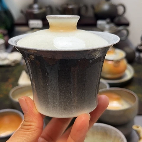 盖碗景德柴烧茶具-纯手工茶具