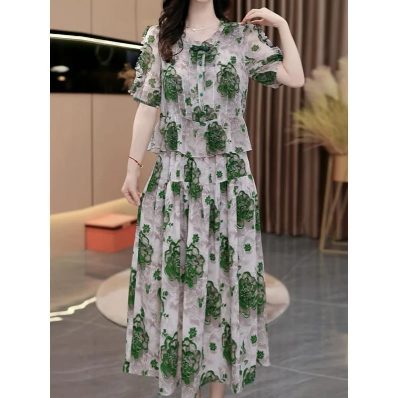 【连衣裙】夏季新款优雅气质中长款女装连衣裙【677#】