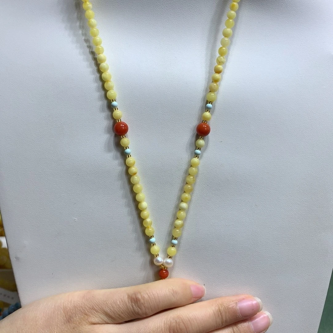 蜜蜡未镶嵌颈饰4.7mm