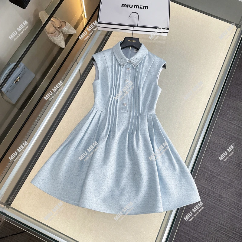 【云海港湾】洋气复古法式小众女孩长款韩版设计感连衣裙DY6575