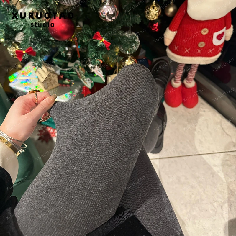 XURUOTAO 灰色打底裤 T6390