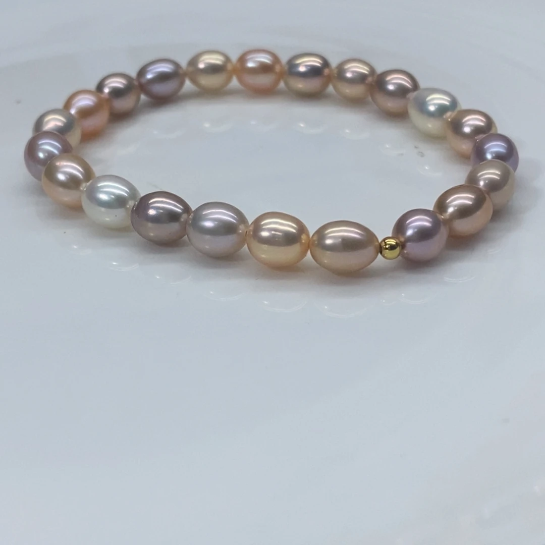 淡水珍珠手链银S925镶嵌