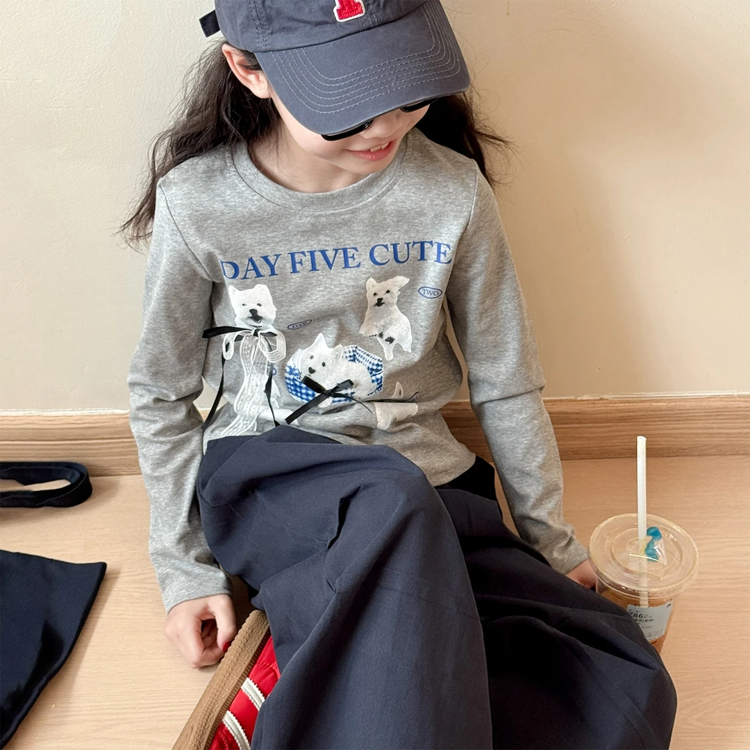 韩版春秋女童套装2025新款小女孩秋季时髦长袖打底儿童工装阔腿裤