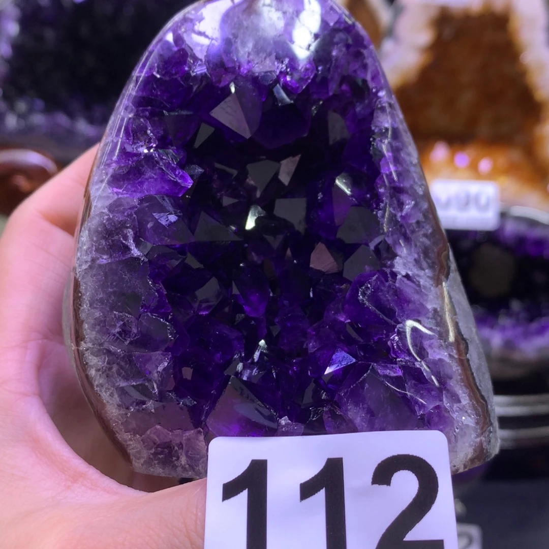 紫晶未镶嵌摆件水晶