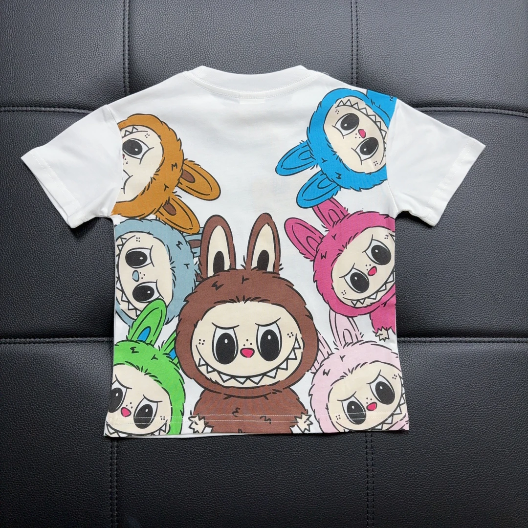 *9078【拉布宝贝】休闲洋气半袖宽松潮流中大童圆领儿童短袖