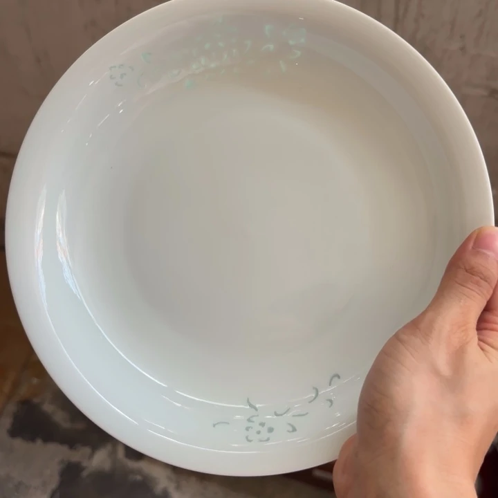 青瓷景德镇陶瓷青色八英寸盘子两只