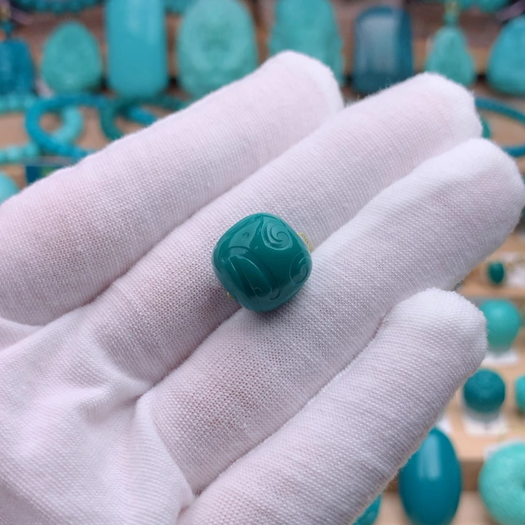 未镶嵌绿松石珠宝奇石13.8-13.3