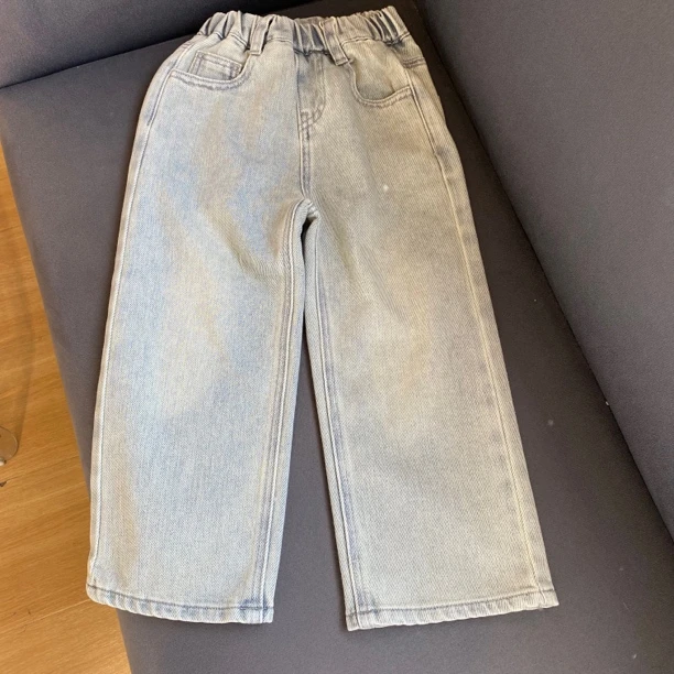 1192【童装春款】休闲百搭宽松潮流韩版时尚高腰牛仔裤