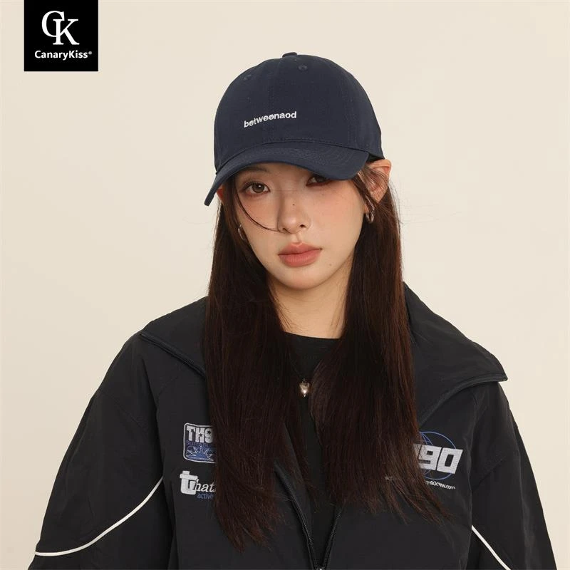 CanaryKiss简约百搭通勤字母刺绣软顶棒球帽女显脸小韩版鸭舌帽男