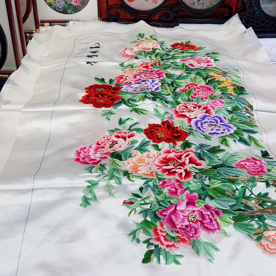 小***8织绣花开富贵50/100画心