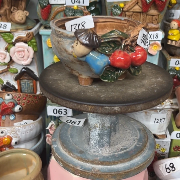 紫砂花盆粗陶材质多肉花盆