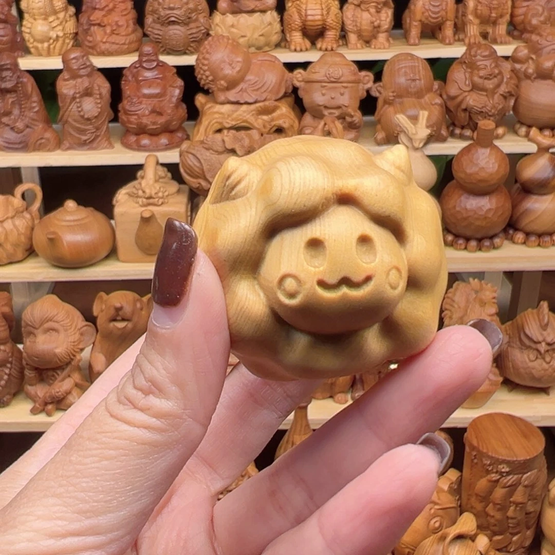 柏木太行崖柏手把件