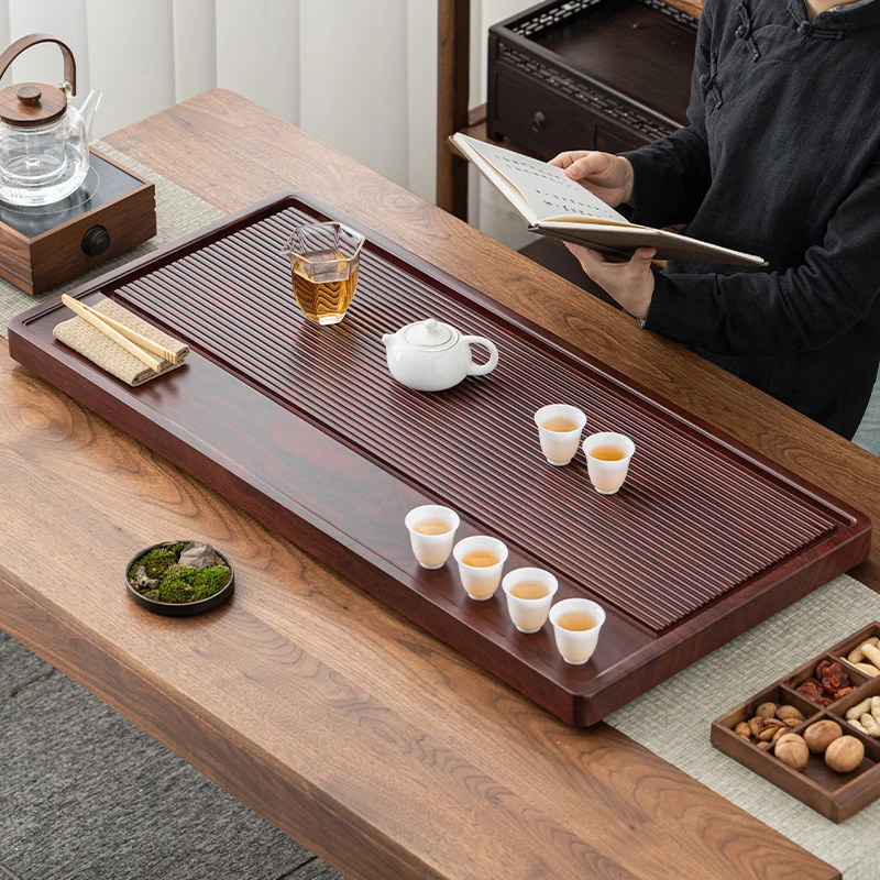 茶壶实竹茶盘家用茶具套装小型干泡茶台排水专用桌面茶海电木款