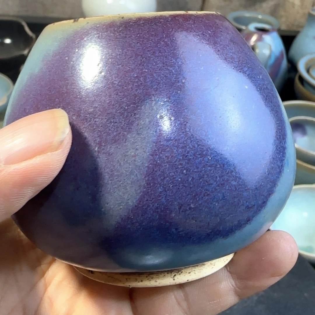 钓***夫钧瓷爆爆篮斑的鸡心罐