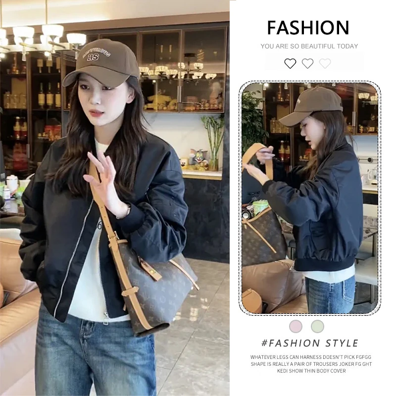 今年流行黑色棒球服短款外套女初秋季设计感小众时尚百搭夹克上衣