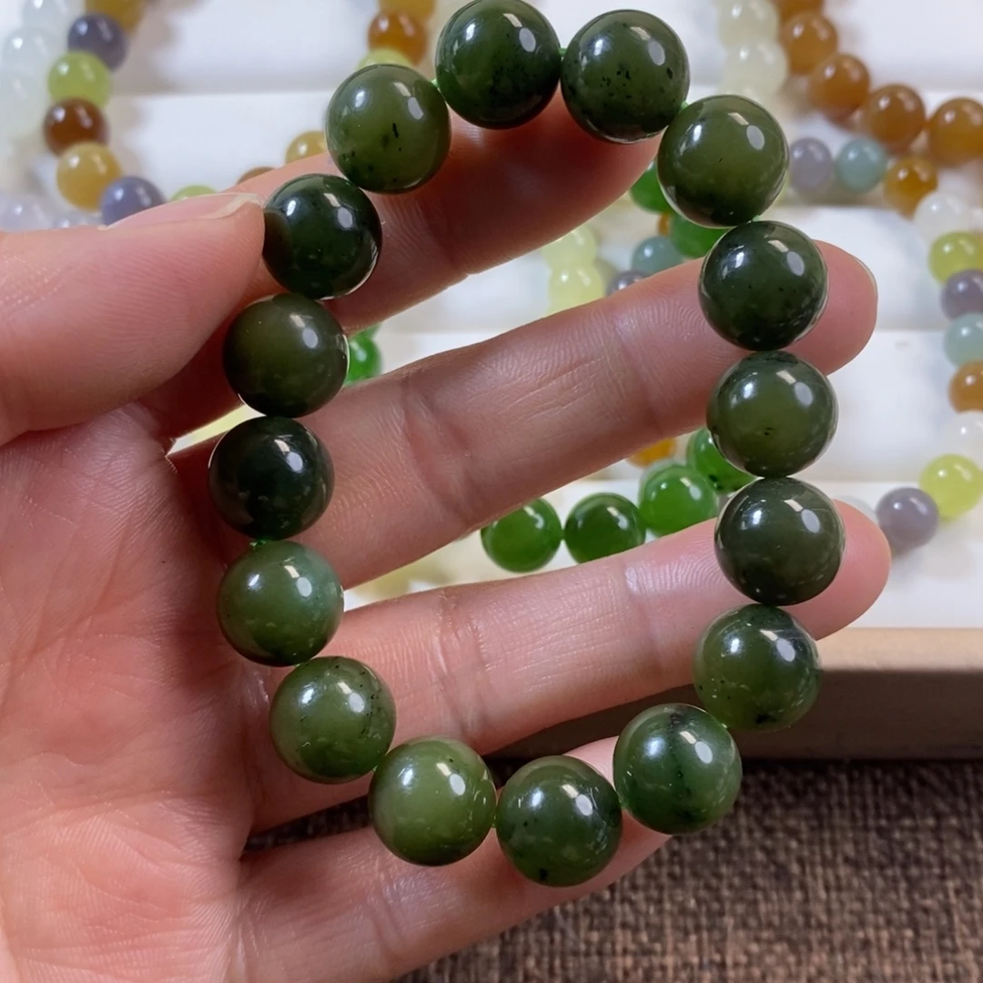 佳***)和田玉未镶嵌手串