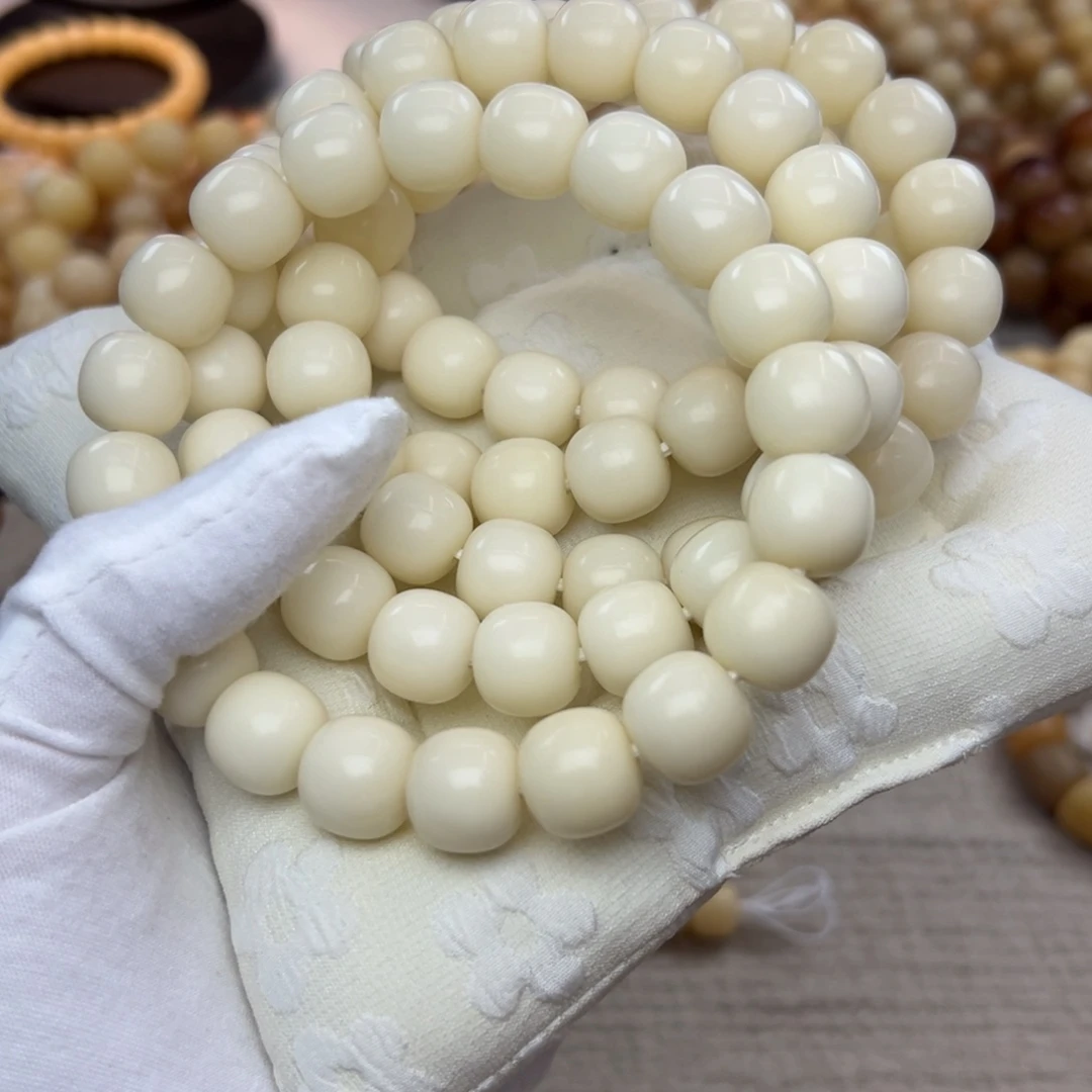 吊坠菩提根/象牙果14干磨骨瓷白发一条