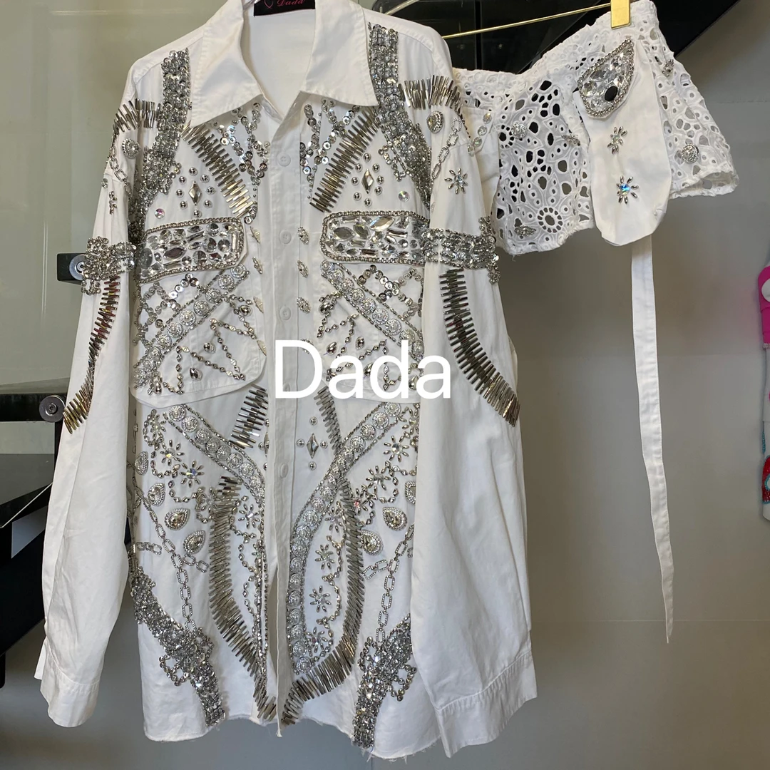 Dada设计款新款重工个性款休闲时尚百搭洋气宽松衬衫C15511