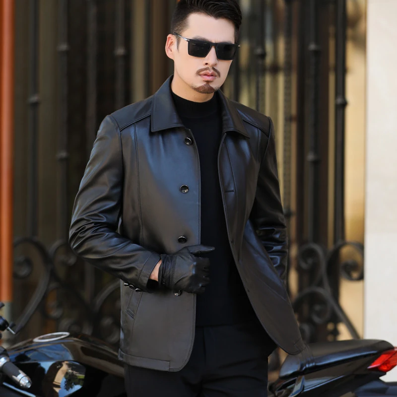 春秋真皮微瑕库存尾货男士皮衣-图片仅供参考(以直播间展示为准)