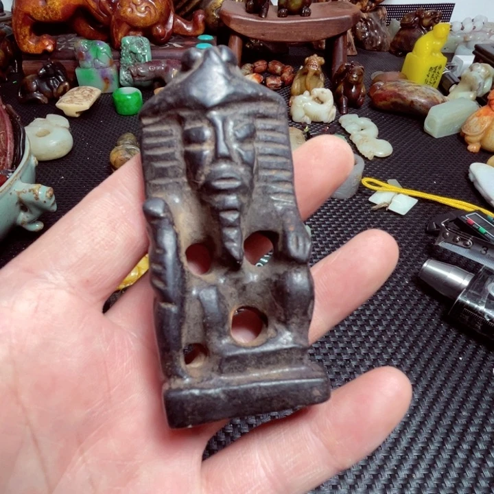 白玉菩提把件木**川