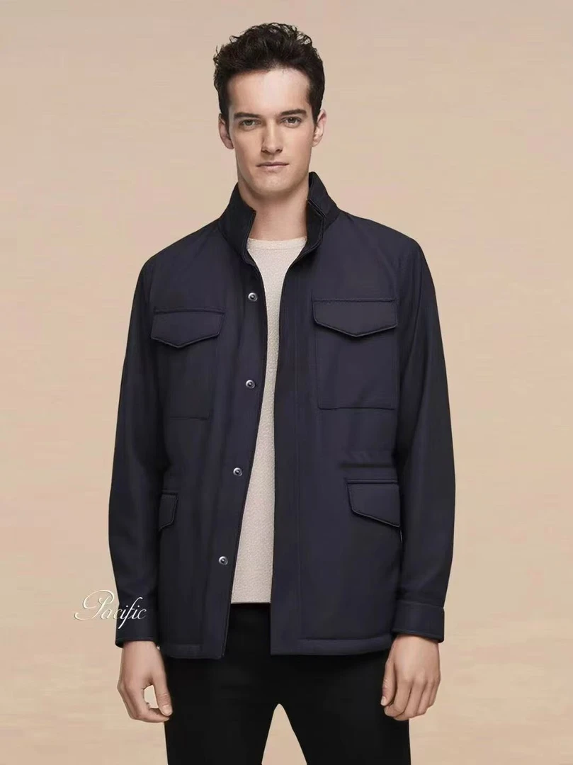 男工装男装常规款秋冬时尚秋季单排扣夹克标准长袖