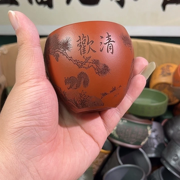 茶杯紫砂全手工紫砂主人杯