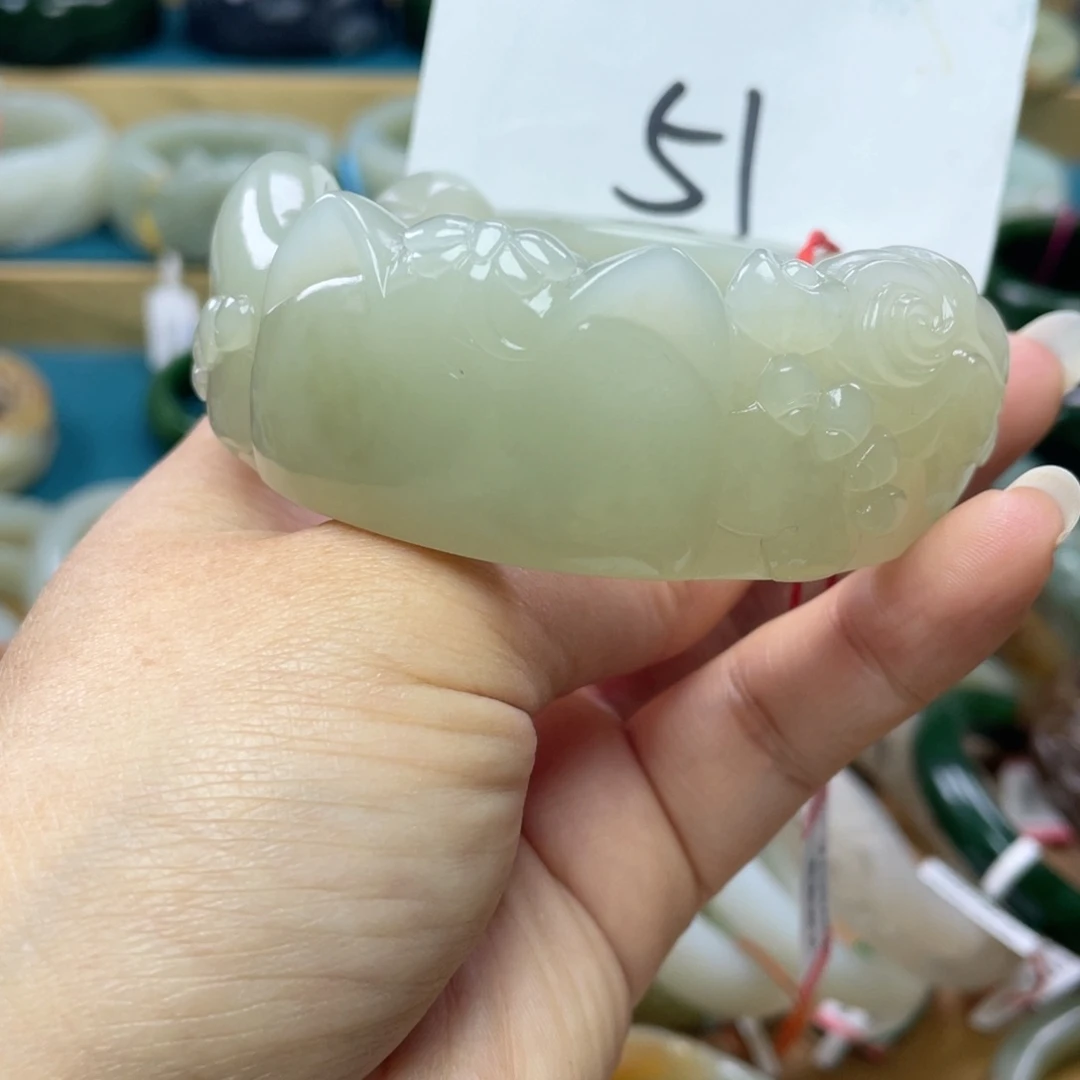 未镶嵌手镯和田玉圈口57