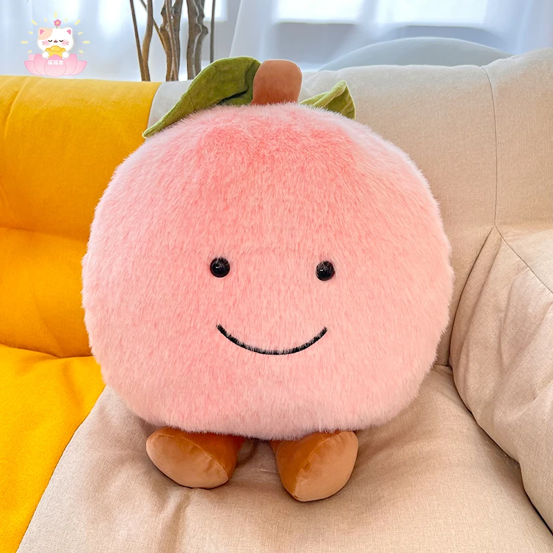 可爱桃子抱枕趣味水果系列柔软毛绒玩具公仔玩偶生日礼物